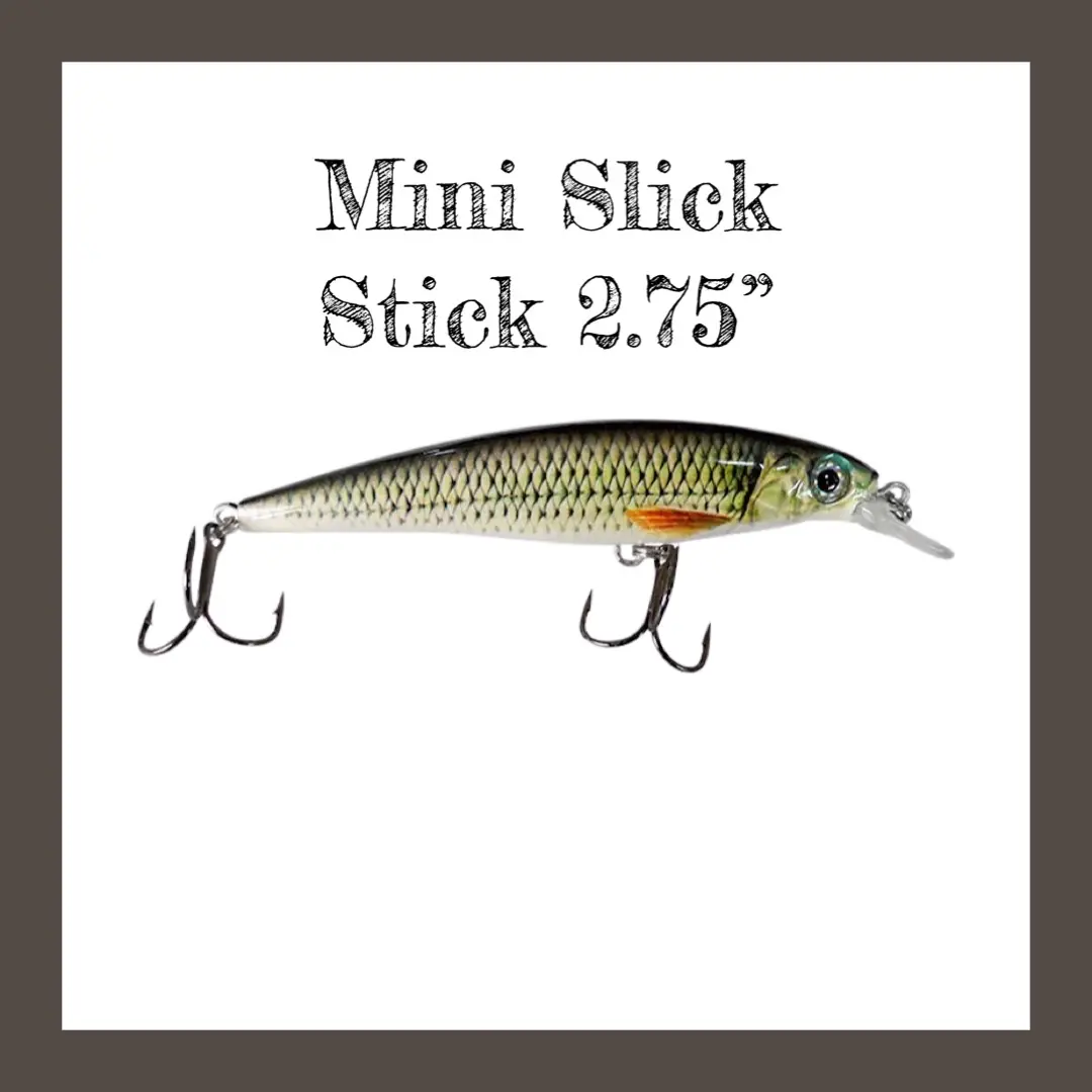 Mini Slick Stick 2.75” Crappie Series  Jerk Baits Artificial Fishing Lure