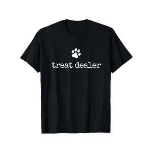 Dog Treat Dealer Funny Humor Dog Owner Dog Treats Dog Lover T-ShirtUnisex for Daily Wear 2026 Summer Trendy Streetwear Fashion Top Quality Comfortable Casual Printed T-shirt Pure Cotton