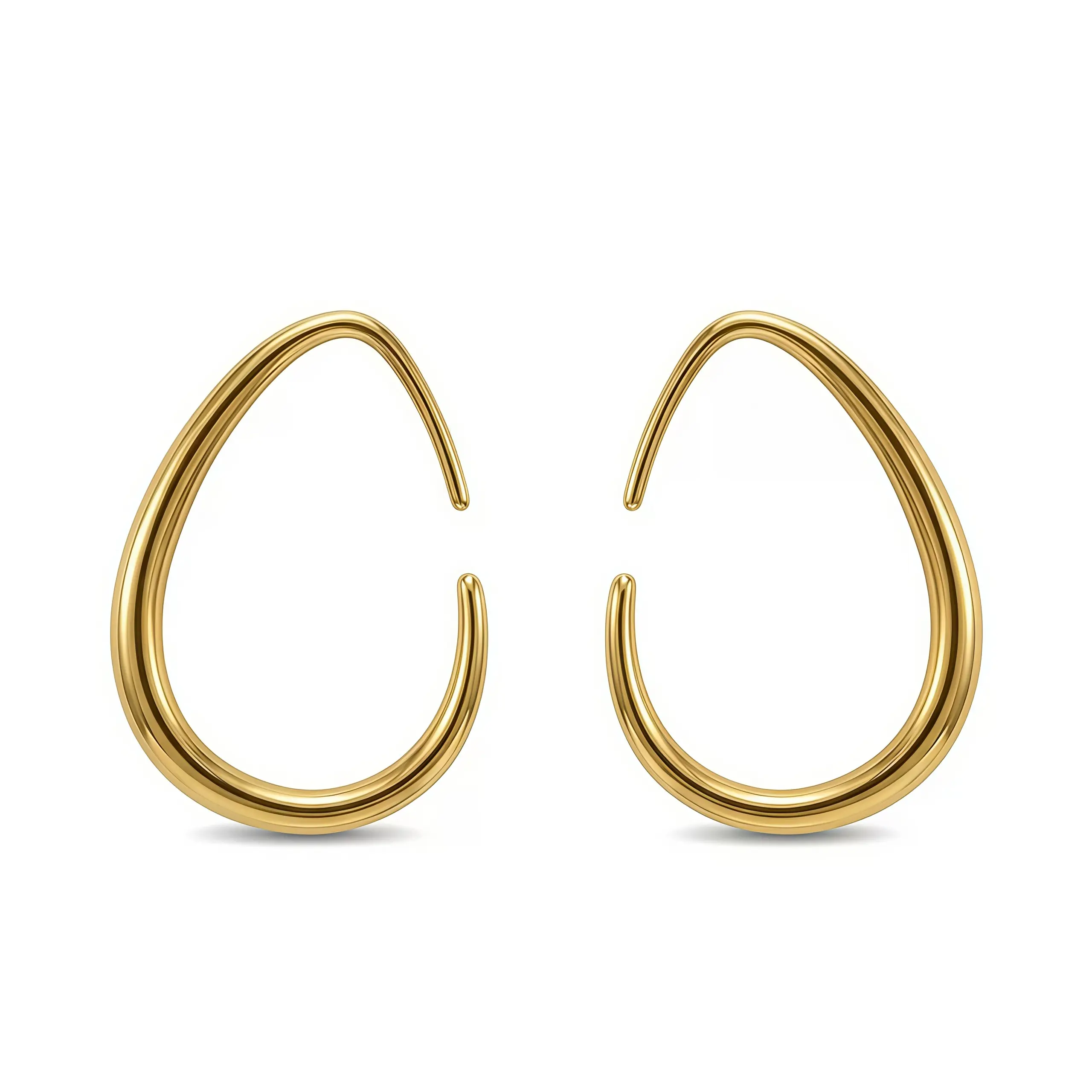 Women's Gold Teardrop Costume Earrings - Lightweight, Minimalist Fashion Jewelry for Elegant, Casual Versatile Styling