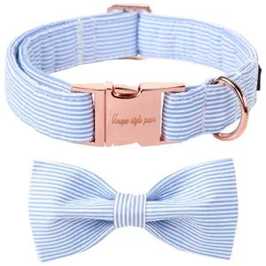 Unique Style Paws Pet Soft &Comfy Bowtie Dog Collar and Cat Collar Pet Gift for Dogs and Cats 6 Size and 4 Patterns
