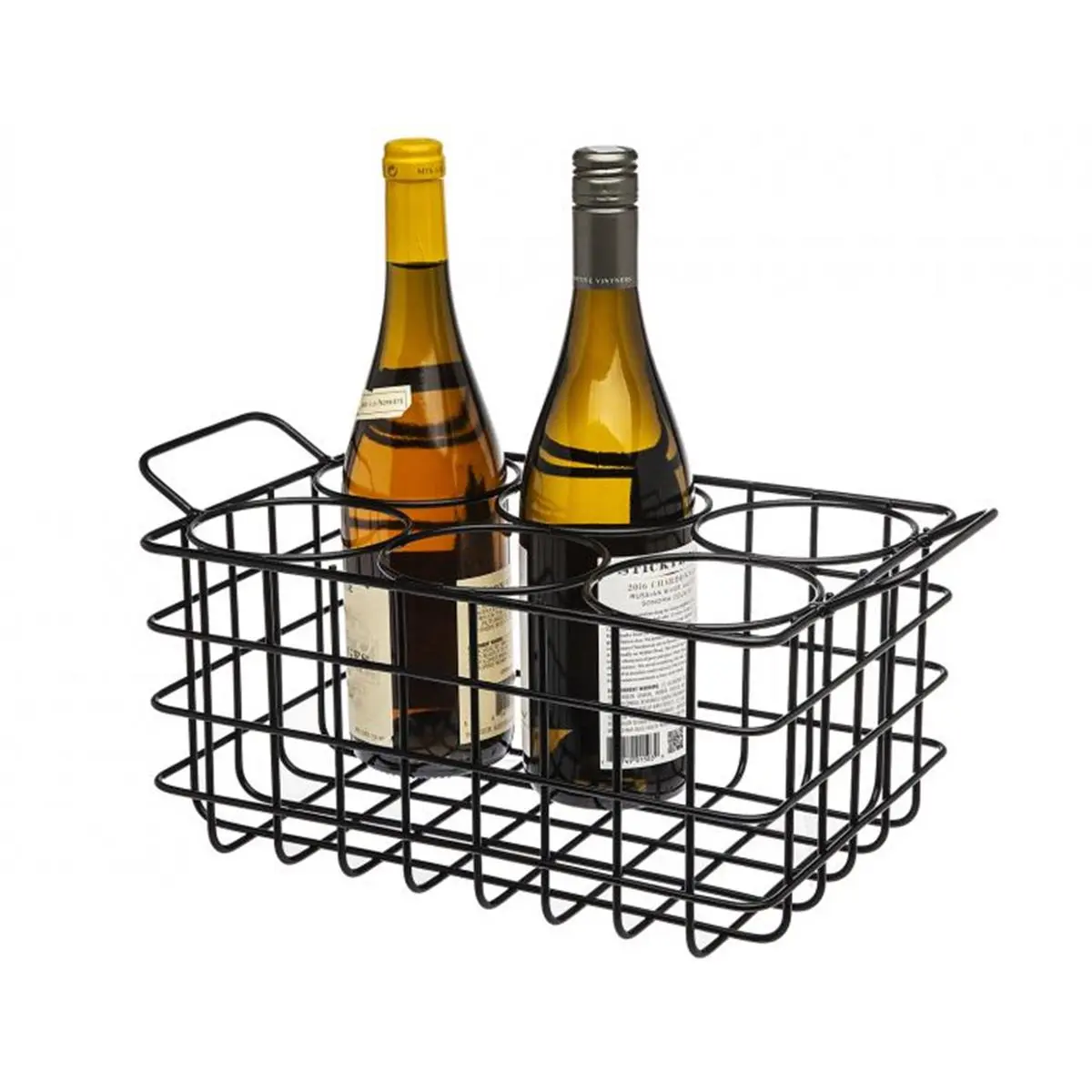 212 MAIN Matte Black Wine Rack Crate - 2.79 lbs, Kitchen Utensils Set for Bar & Countertop Kitchen Wine Storage