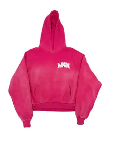Pink Washed Rhinestone Hoodie