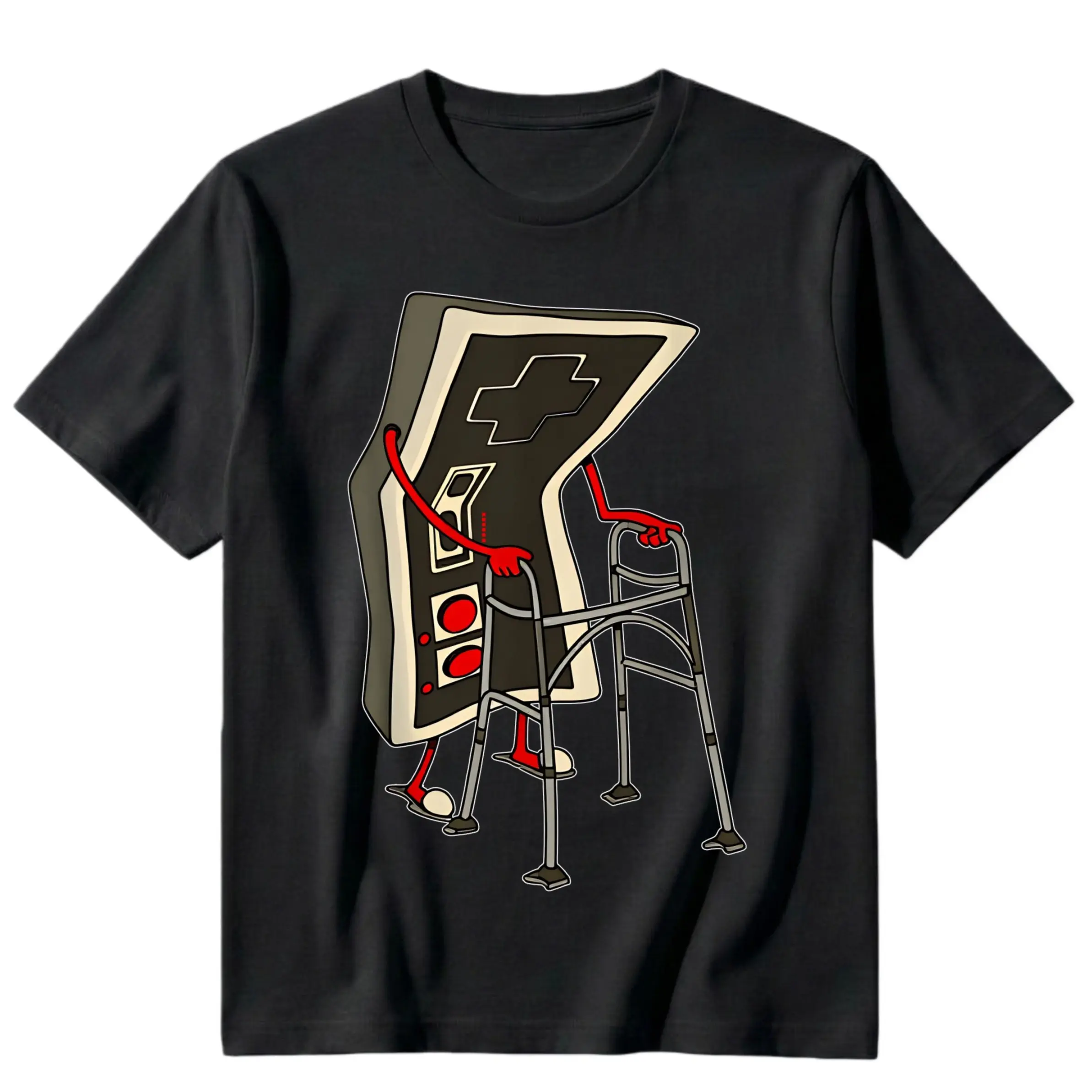 Women and Graphic Tee for Men Women Soft Cotton T-Shirt, Old Gamer Retro Video Game Graphic Top, Round Neck Short Sleeves, Foldable All-Seasons Comfortable Casual Outfit, 80s-90s Retro Design  gift springglowup,summervibes petlovers...
