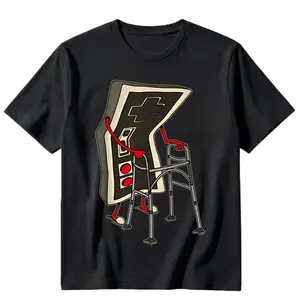 Old Gamer Retro Video Game T-Shirt Graphic Tees Cotton Round Neck Short Sleeves Design Comfortable Casual Outfit 80s and 90s RetroT-shirt - Bear Bear Soft