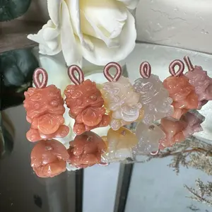 Jade Pendant Cute Lion Pendants for necklace
