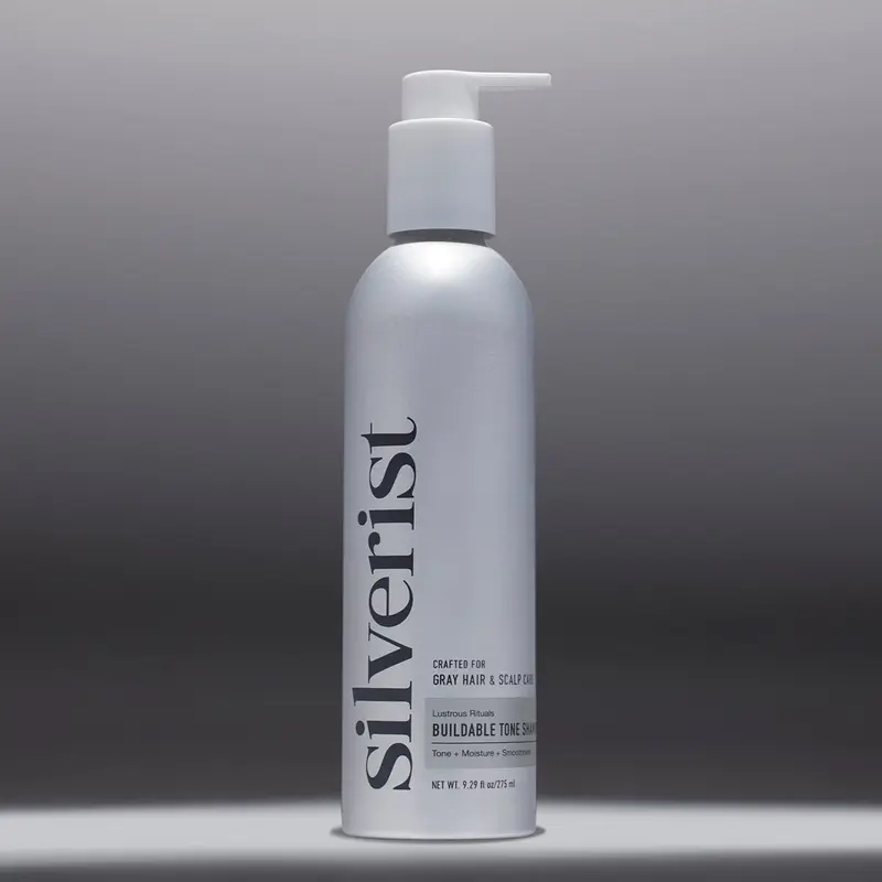 Silverist Shampoo. For gray, silver, white & blonde tones. Gentle foam. Hyaluronic Acid + Niacinamide. Sulfate-Free. Silicone-Free.