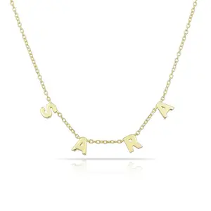 Spaced Flat Mini Name Necklace