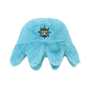 1pc Cartoon Octopus Beanie Hat, Polyester Warm Winter Cap with Embroidery and Knitting Craftsmanship, Sun Protection, Non-Stretch, Buckle Closure, Ideal for Birthday Occasions - Trendy Retro Style