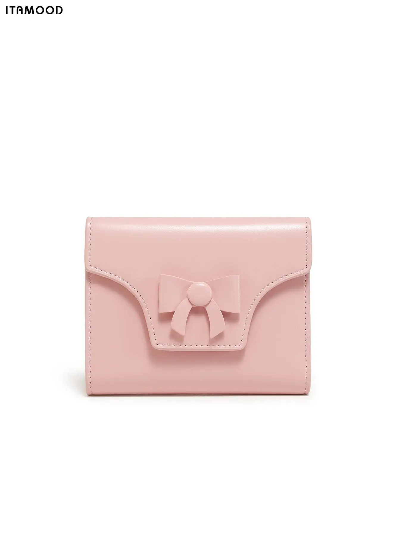 Women's Elegant Pu Leather Bowknot Design Short Wallet, Luxury Purses, Minimalist Trendy Solid Color Trifold Wallet, Chic All-match Card Holder for D