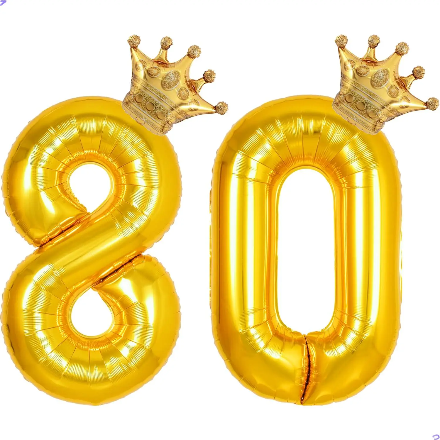 80 Balloon Numbers 40 Inch Gold Number Balloon For 80Th Birthday Decorations For Men Women, Giant Jumbo Foil Mylar 82 Birthday Balloons