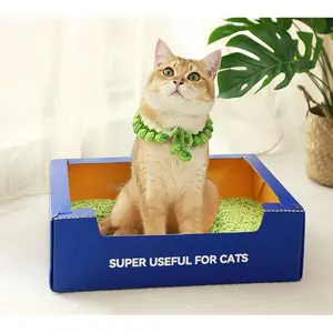 Disposable Cat Litter Box 1 Unit - Super Lightweight, Waterproof, Convenient for Travel and Indoor Use!