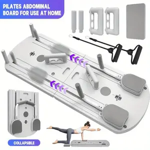 8-in-1 Multifunctional Folding Pilates Board - Pilates Set - Made of PP material, safe and reliable, anti-deformation, stable design - Home Fitness Yoga Board - Abdominal board with resistance bands, easy to store, ideal gift