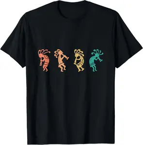 100% Cotton Dancing Kokopelli Southwestern USA Native American Symbol T-Shirt