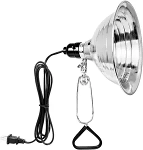 Simple Deluxe 150W Clamp Lamp with 8.5" Aluminum Reflector, 6ft Cord, Black, 6-Pack (Bulb Not Included)