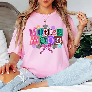 Mother Hood Retro Shirt, Colorful Mama Graphic Tee, Mother's Day Gift