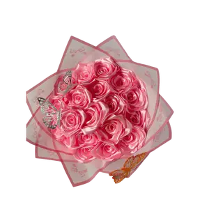 Pink Satin Rose Eternal Bouquet