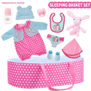 10 Sets Doll Clothes Accessories Play Set - Include Rompers, Outfits for 14-16 inch & 43cm/17 inch New Baby Dolls