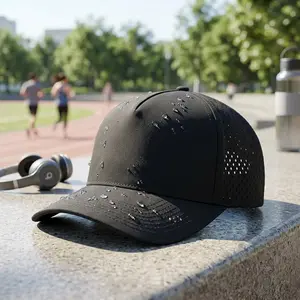 Quick Dry Baseball Cap Mesh Snapback Hat - Sun and Rain Protection Adjustable Golf Ball Cap for Men and Women, Lightweight Breathable Outdoor Sports Hat Perfect for Running Hiking Fishing Daily Wear