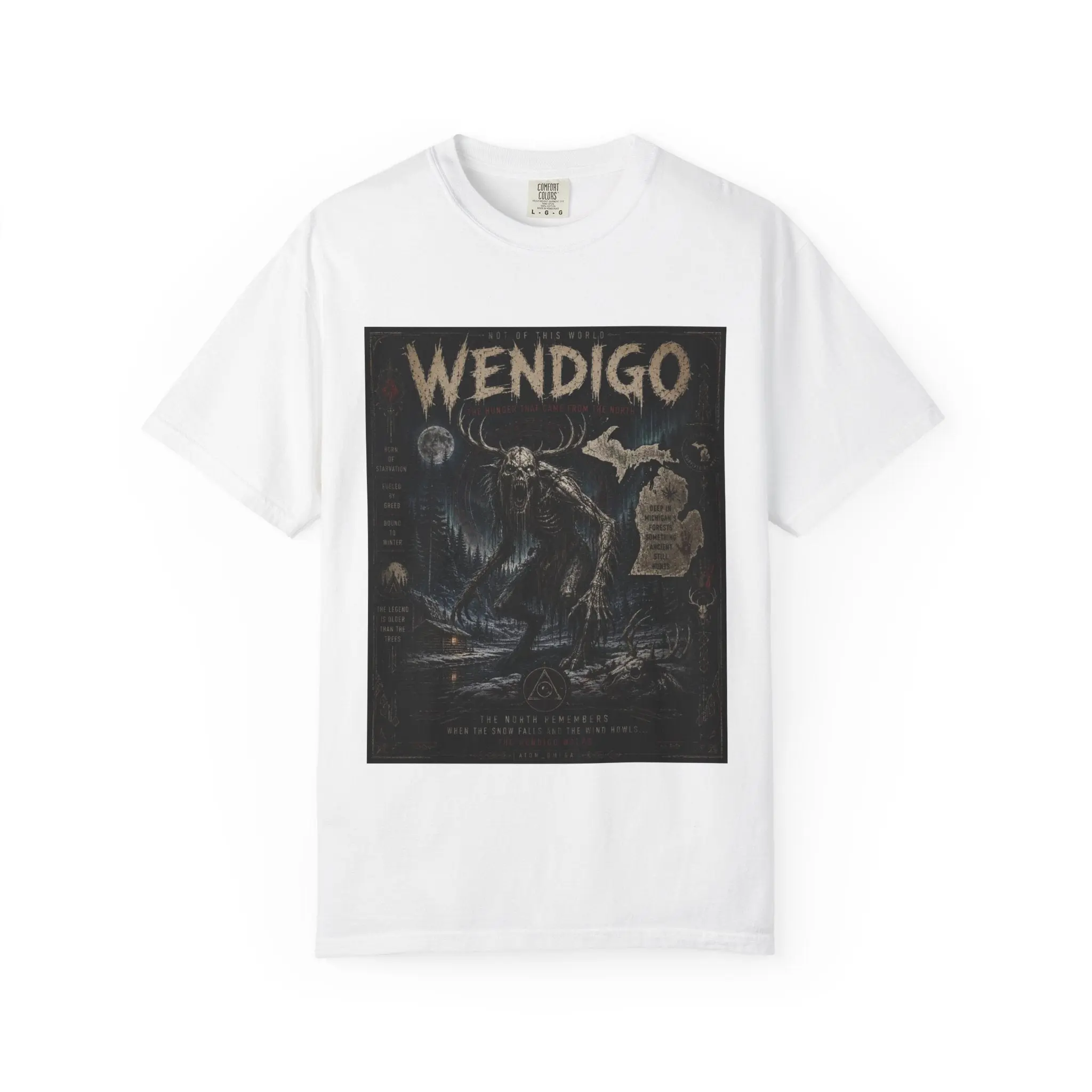Wendigo Graphic T-Shirt — Vintage Horror Monster Illustration