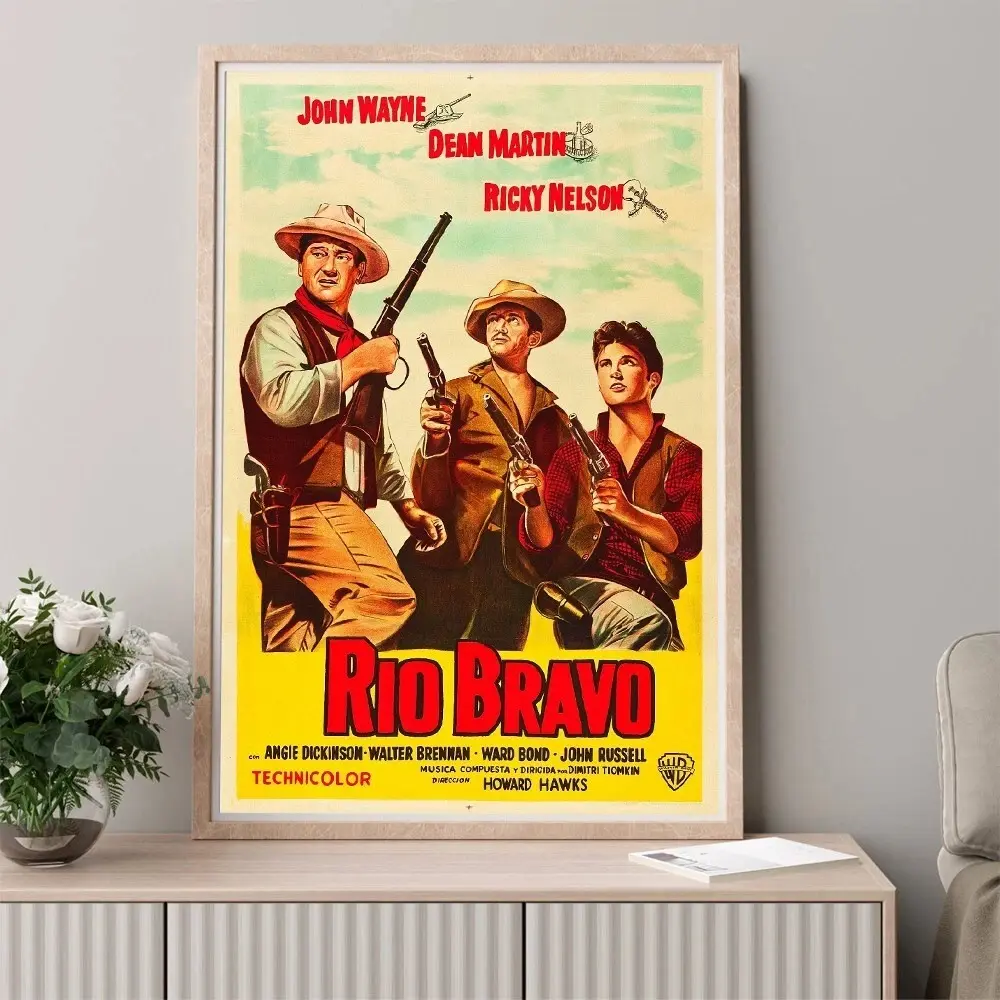 Rio Bravo 1959 Movie Poster Wall Decor Art Print Poster