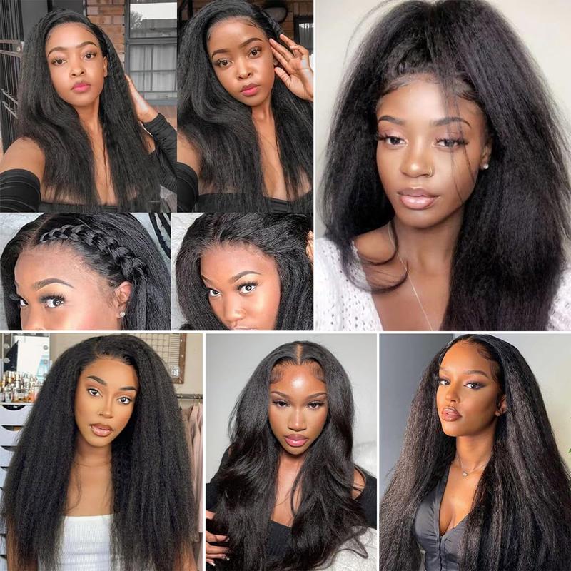 Megeen 16A YAKI Straight Human Hair Bundles Hair Bundles Kinky Straight Bundles 100% Unprocessed Virgin Human Hair Full and Thick 3 Bundles, Silky Soft, No Shedding, No Smell, No Tangle