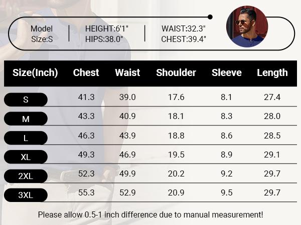 COOFANDY Mens Cotton Henley T-Shirts Short Sleeve Button Casual Basic Tees Work Shirts with Split Side Streetwear Top