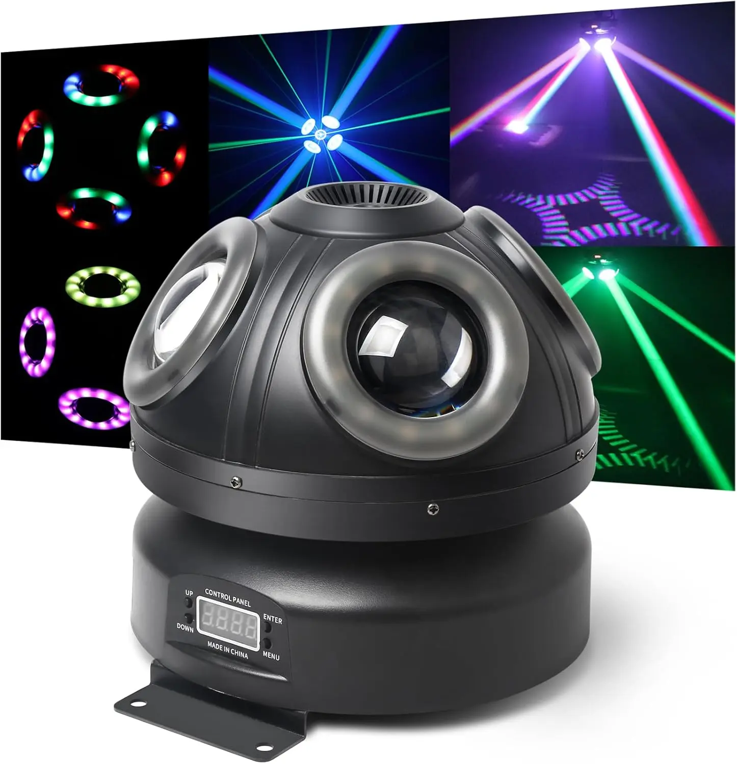 METYONLASER 70W RGBW 4-in-1 LED Moving Head Light with RGBW Lamp Beads, Dimmable Function, Sound Activation, Colorful Lighting, Lighting Effects for Weddings, Small DJ Shows