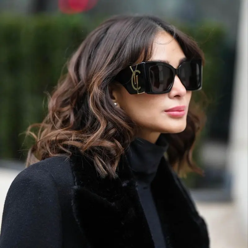 Cat-eye style sunglasses  Fashionable large-frame sunglasses  High-end sun protection sunglasses
