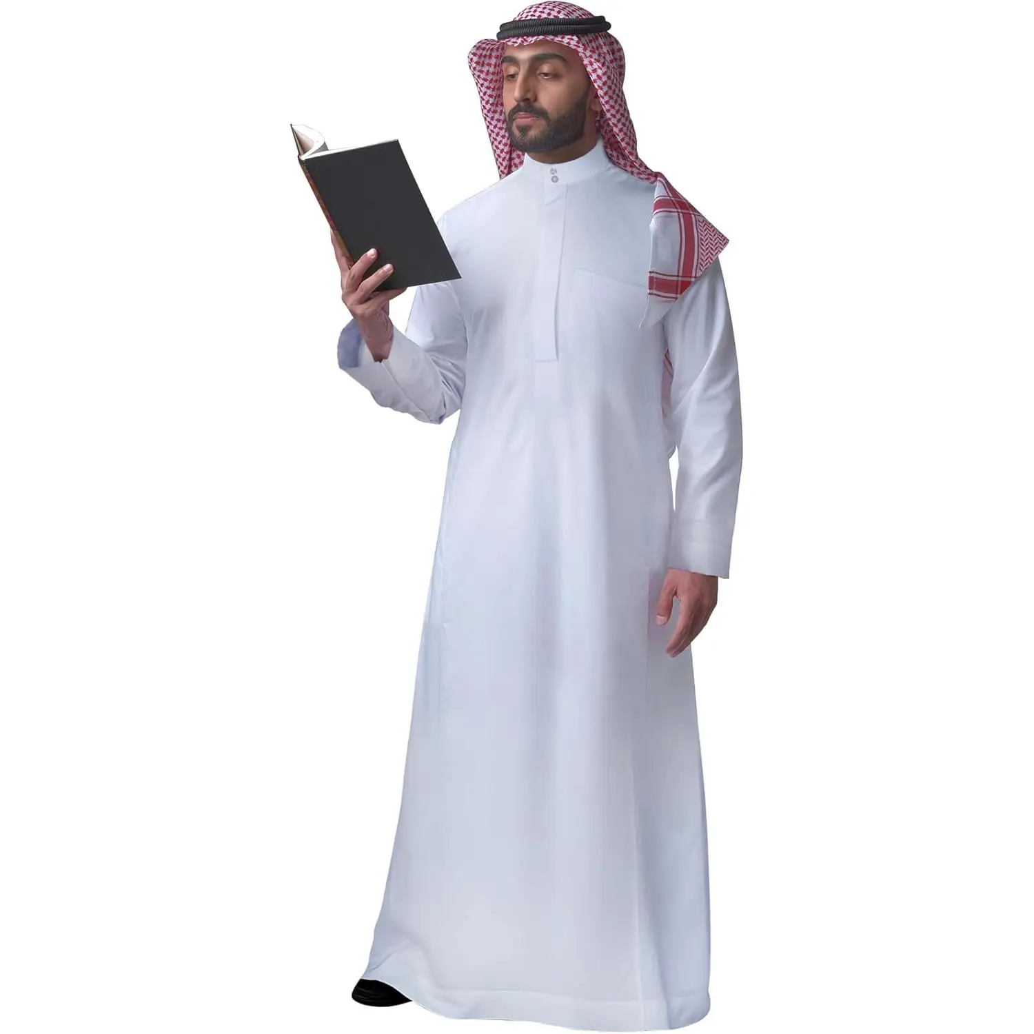 Men's Thobe Muslim Clothes Long Sleeve Middle East Saudi Kaftan Islamic Abaya Dubai Arab Robe