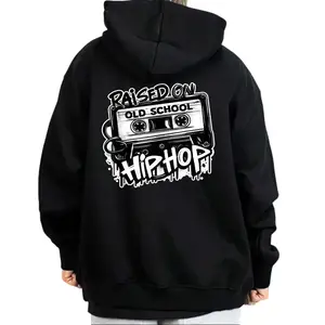 Unisex Chicano Oversized Graphic Hoodie - Old School Hip Hop Inspired, Lowrider Mexican All-Seasons Medium-Heavy Polyester Top for Men & Women