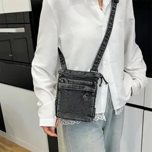 Denim Super Popular Niche Solid Sewing Shoulder Bags for Women on Sale 2026 High Quality Single Sweet Versatile Crossbody Bags