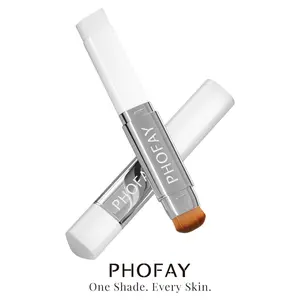 PHOFAY Color Adapting Foundation Stick, Blendable Cream Makeup Stick with Brush, Lightweight Hydrating Formula for Natural Finish & Daily Makeup