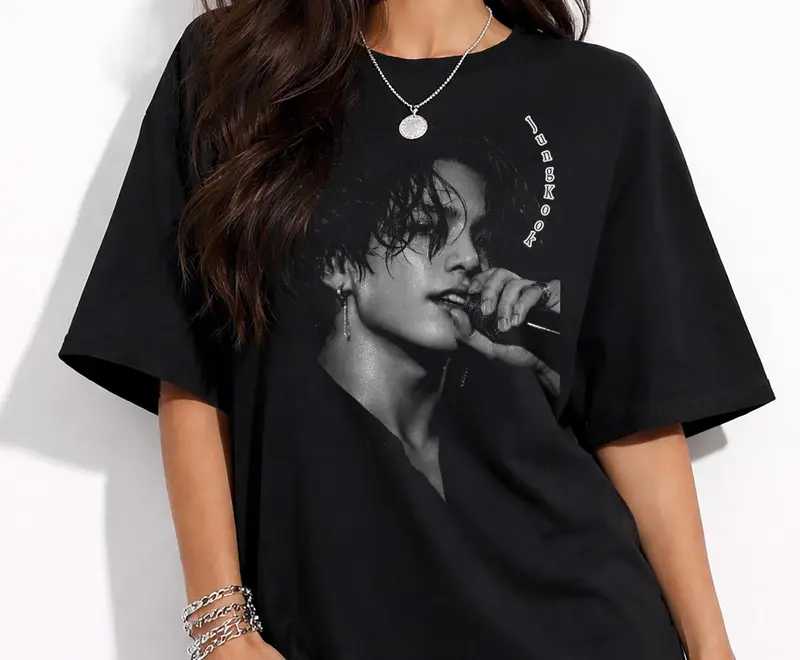 BTS Jung Kook ブラックTシャツ 01 jungkook t shirt - TikTok Shop