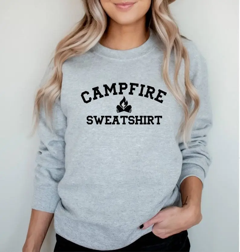 [Sale off up to 50%] Campfire Sweatshirt, Outdoor Sweatshirt, Unisex Sweatshirt, Graphic Sweatshirt, Camping, Hiking, Bonfire Sweatshirt, Outdoorsy Sweatshirt