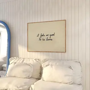 Feels So Good To Be Home Print Neutral Living Room Decor