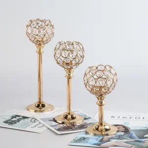 Elegant Crystal Candle Holder Set, Windproof Home Decor, Decorative Ornament, Perfect for Christmas and Halloween, Table Centerpiece and Wedding Anniversary Gift, Vintage Candle Holder #   Top Selection