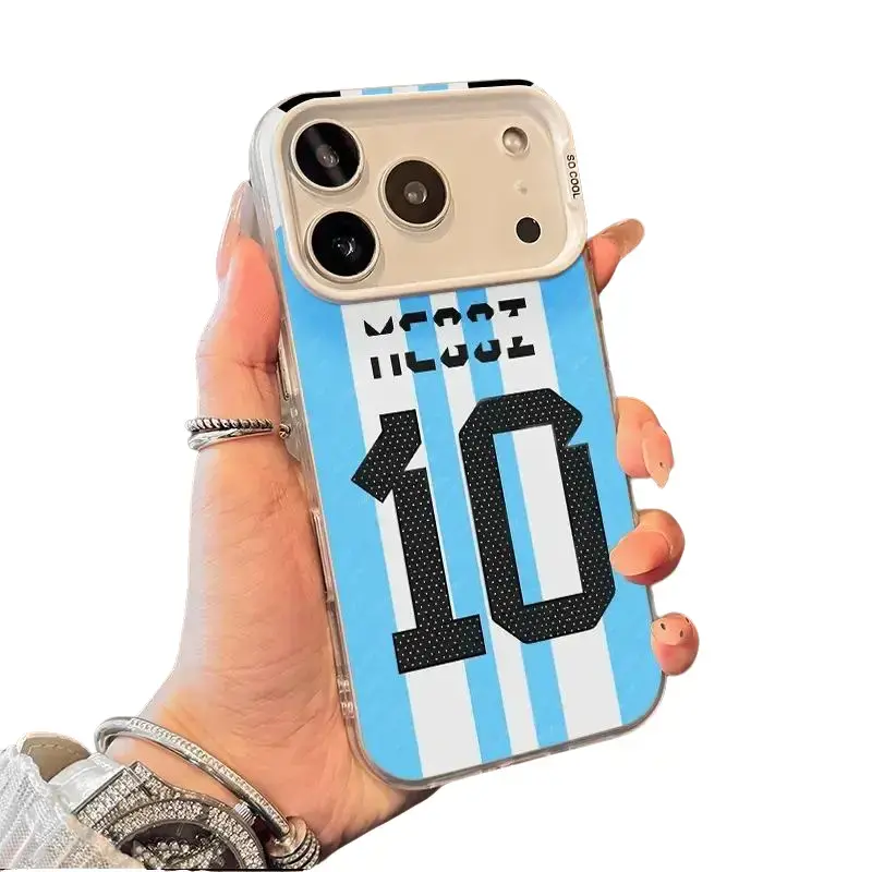 Minimalist Black Number Blue-White Design Phone Case for IPhone 17 16 15 14 13 12 11 XS MAX / X / XR TPU Laser Craft Anti-Drop Case Shockproof Mobilephone Protective Cover Cellphone Protection, Accessories, Smartphone