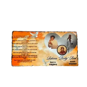 Personalized Memorial Rock Slate for Remembrance - Customized Engraving