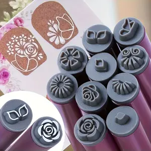 6/10/15pcs Nail Art Stamping Pens Set, Floral Butterfly Patterns, Quick Design Tool, Multiple Designs, Flower Design Nails, Essential for DIY Salon Nails, Nail Art Tools