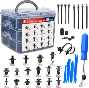 Nilight 855Pcs Car Push Retainer Clips Auto Fasteners Kit Included 16 Sizes Nylon Bumper Fender Rivets Door Trim Panel Clips with 5 Fasteners Remover 10 Cable Ties for Toyota GM Ford Honda Chevy summervibes