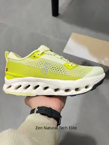 Vibrant Yellow Running Shoes - Breathable Mesh & Cloud Cushioning for Summer Adventures