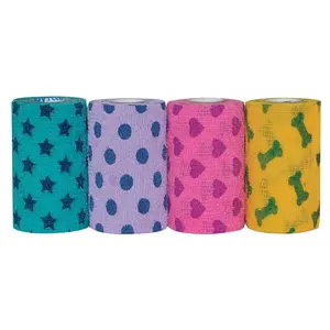 PetFlex Self Adhesive Wrap Bandage  4 Pack (4" x 5 yards)