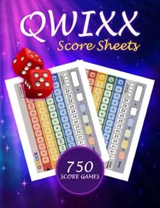 Qwixx Score Sheets: 750 Score Pads With Colored Pages For Scorekeeping, Qwixx Score Book 8.5 x 11 Inches