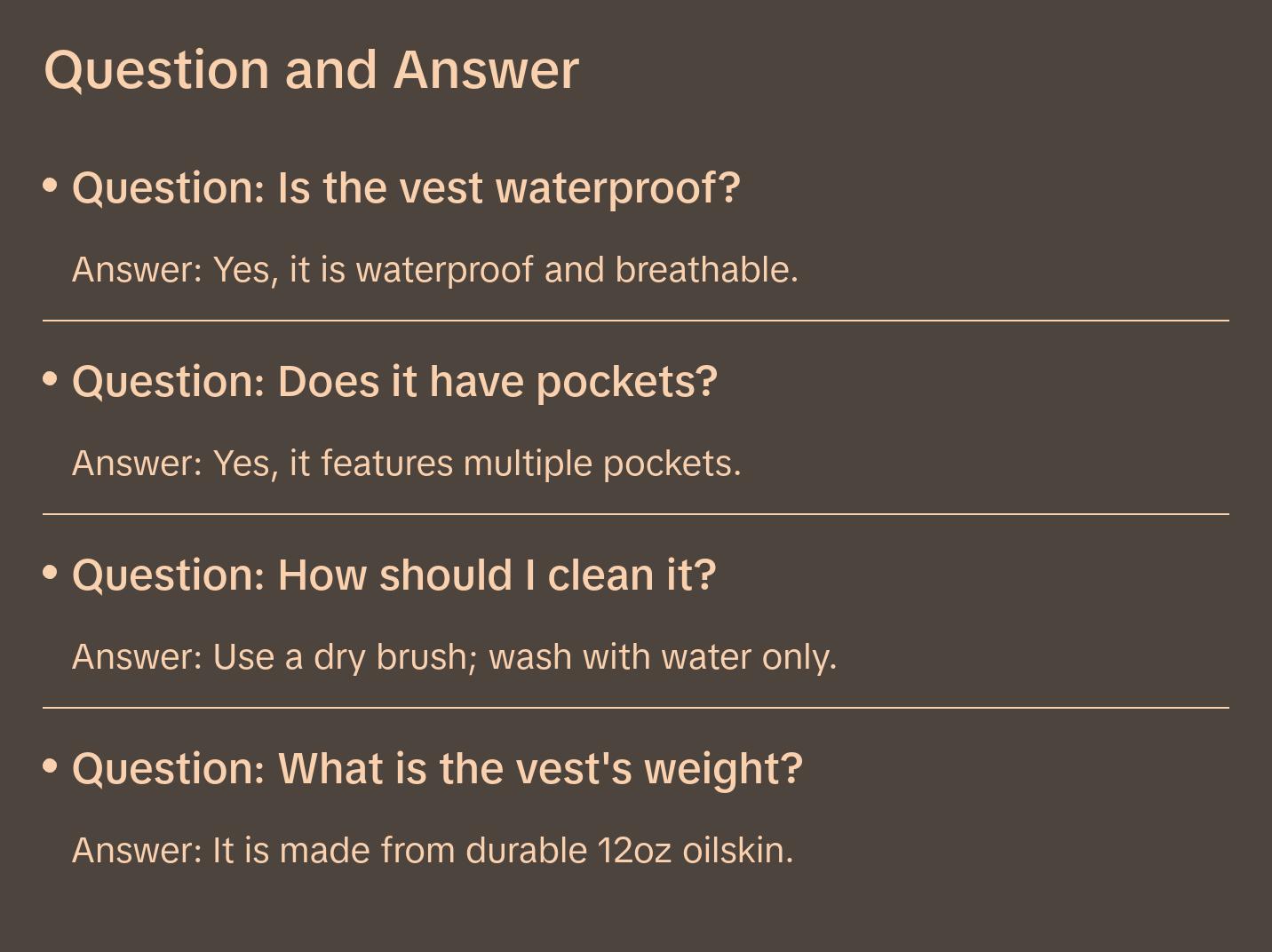 Outback Trading Co Sawbuck Waterproof Bronze Oilskin Vest 2143-FTN Outback Trading Co Sawbuck Waterproof Bronze Oilskin Vest 2143-FTN