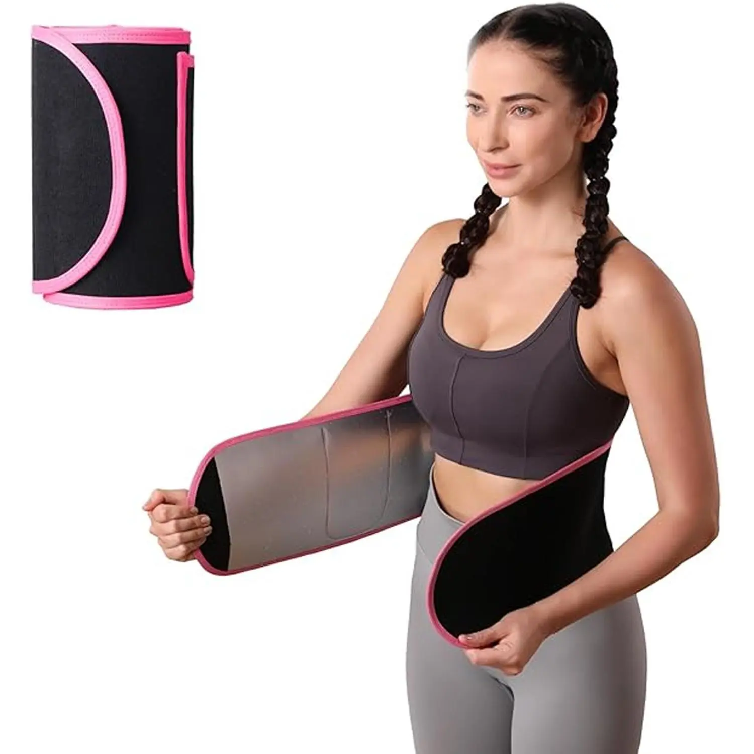 Women's Sweat-Enhanced Waist Trainer Trimmer, Fat Burning Technology, Elastic Support, Breathable Fabric, Multi-Scene Fit, Gym Workout Essential, Waist Trimmer Belt