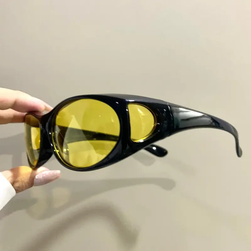 Unisex Punk Style Tinted Lens Glasses, Trendy Casual Glasses for Everyday Use, Fashion Accessories for Outdoor Activities, Trendy Shades, Trending Glasses
