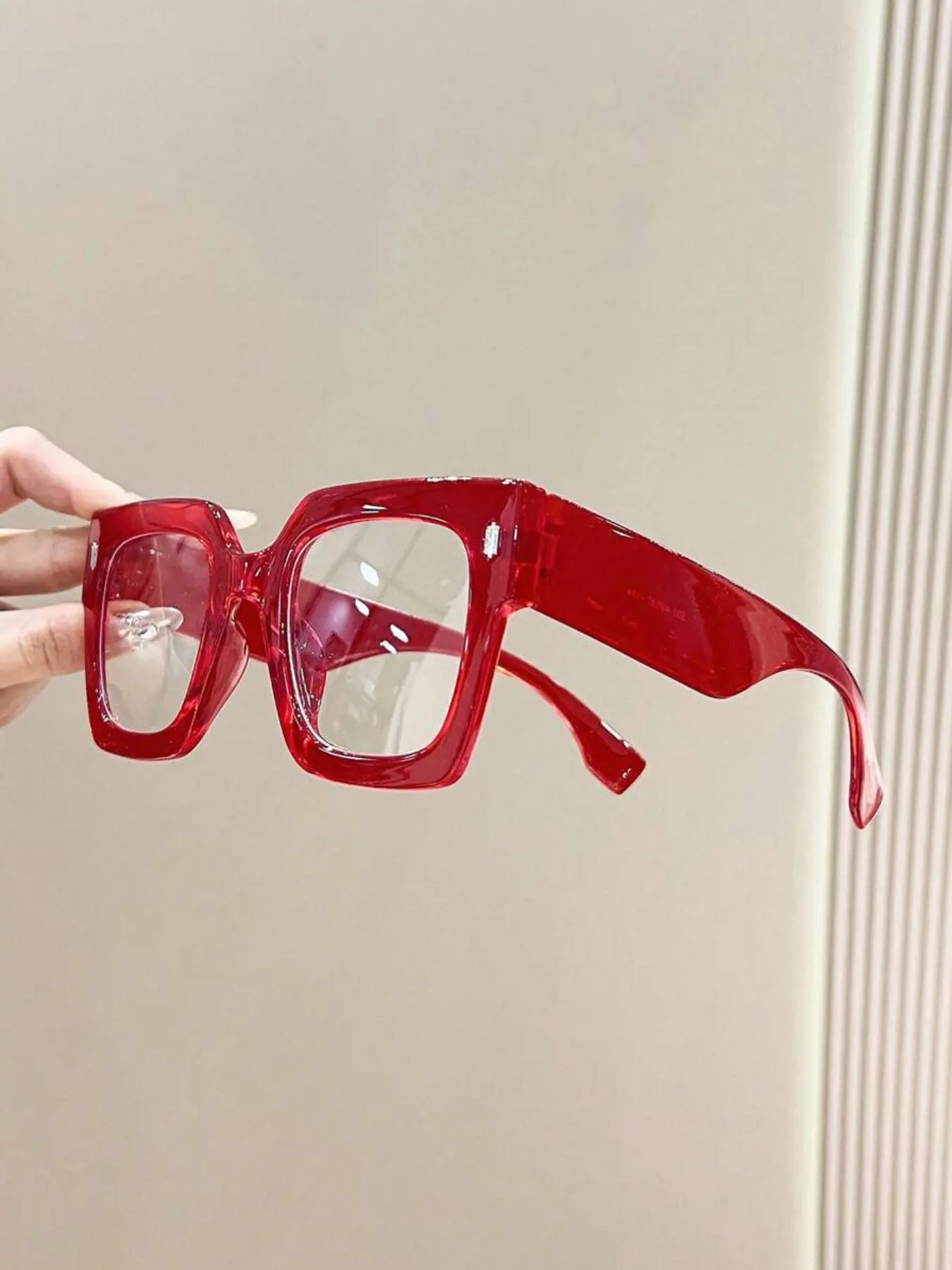Unisex Simple Style Plain Color  Eyeglasses, Square Frame Eyewear, Trendy Casual Eyeglasses for Everyday Use, Fashion Accessories for Outdoor Activities