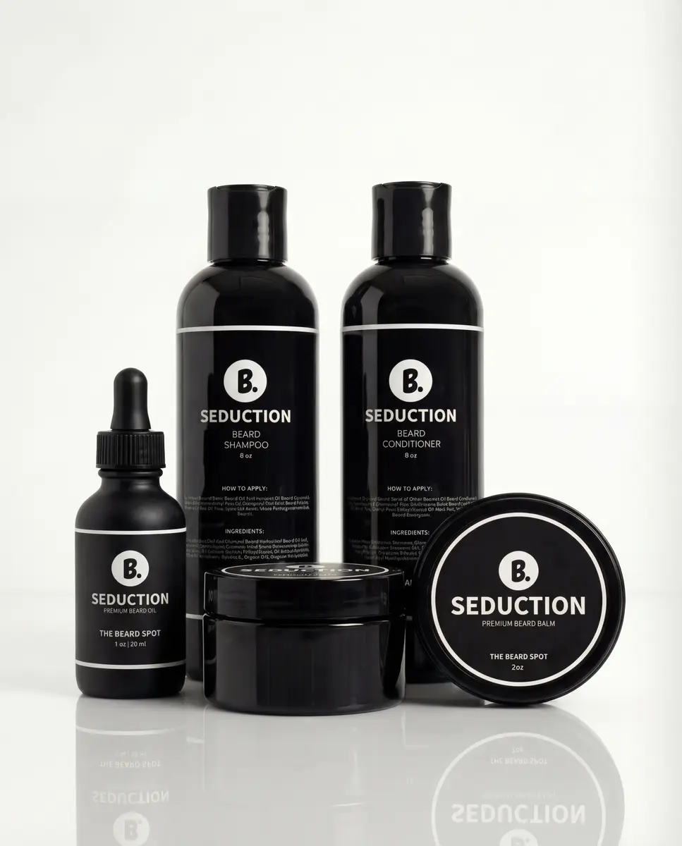 The Beard Spot Daily Confidence Beard Care Kit for Men with Beard Wash, Beard Oil, Beard Balm and Beard Cream
