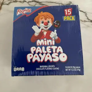 Paleta Payaso mini marshmallow with chocolate flavored coating