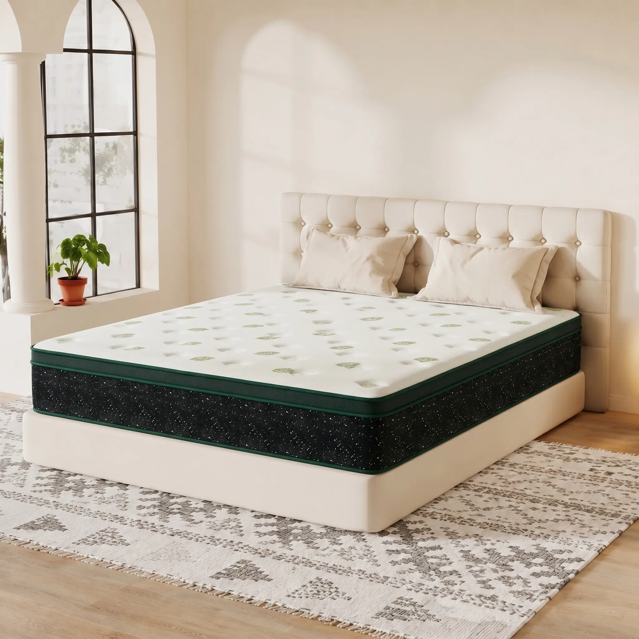 Memory Foam Mattress | Twin Full Queen King Size Hybrid Mattress in a Box | 10/12/14 Medium Firm with Cooling & Edge Support